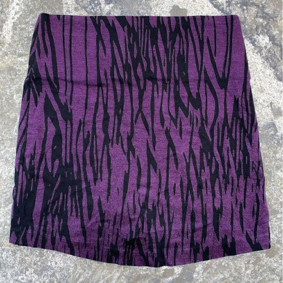 BCBGeneration Womens Stretch Animal Print Mini Skirt Dark Violet Size XS - Picture 7 of 7